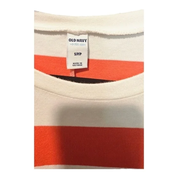 Old Navy Orange and White Stripe Dress. Size S/P - Picture 5 of 5
